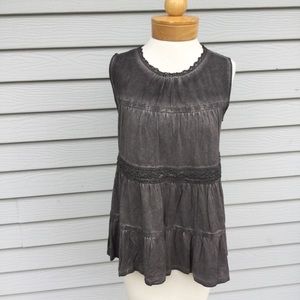 Knox Rose Oil Wash Burnout TankKeyhole back size S